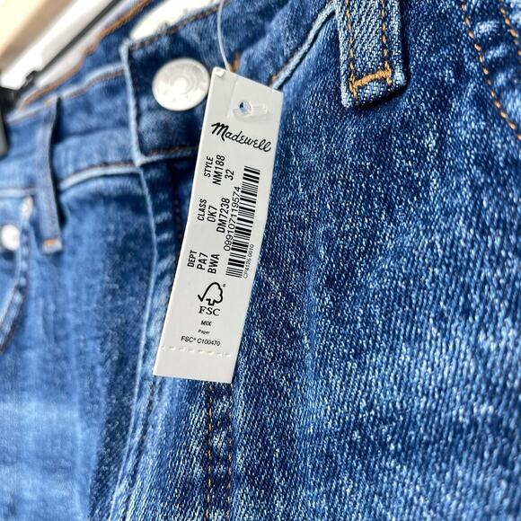 Madewell The 90's Straight Jean in Barlow Wash Size 32 NEW with Tags - Picture 8 of 9